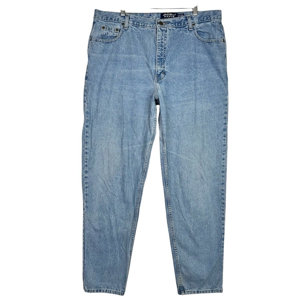 Vintage 90s Y2K Eddie Bauer Jeans Women's 20 Long High Rise Cotton Tapered Leg
